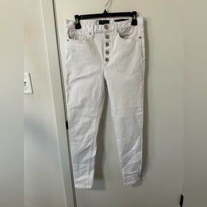 Banana Republic High Rise Button-Fly Jeans - White